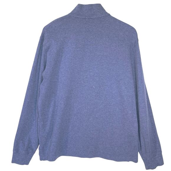 POLO RALPH LAUREN Men’s Estate Rib Knit Blue 1/4 Zip Sweater large - Picture 4 of 4